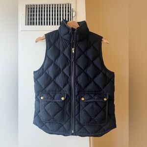 J. Crew black quilted puffer vest